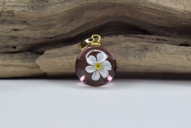 PENDENTIF MINI FLEUR DE NARCISSE MONTURE OR (PFO1)