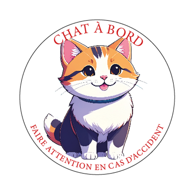 Stickers chat tricolore