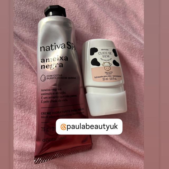 Kit mãos - creme ameixa negra e creme cuide-se bem deleite