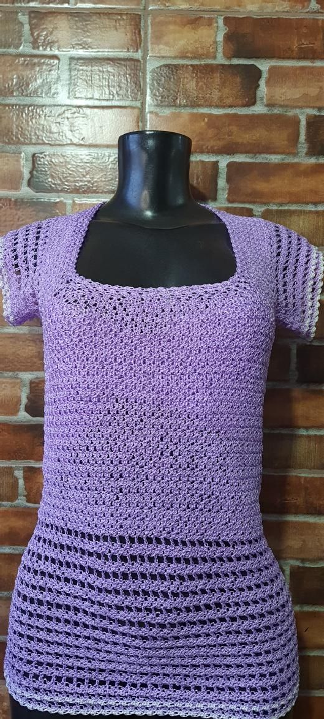 Blusa Croche Lilás T/38 