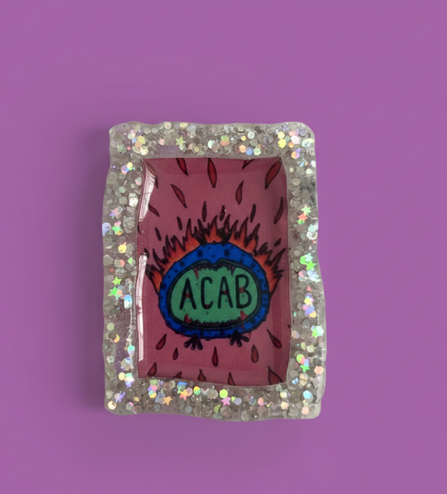 Queer handmade resin magnet 