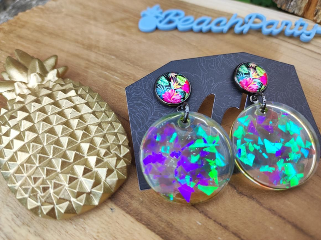 Boucles d&#039;oreilles &#039;Tropical Fantaisie&#039;