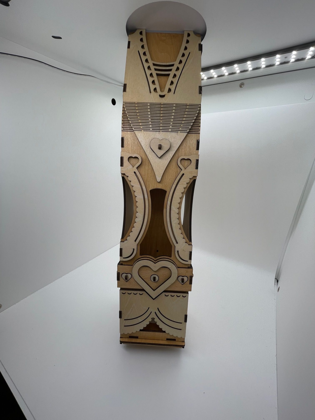 Boîte en bois Mariée pour bouteille de vin blanc.