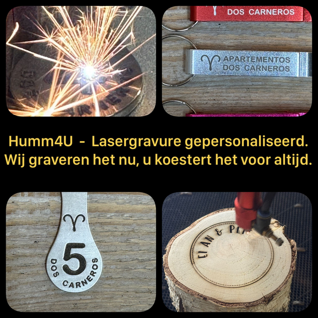 Lasergravure gepersonaliseerd maximaal 25cm²