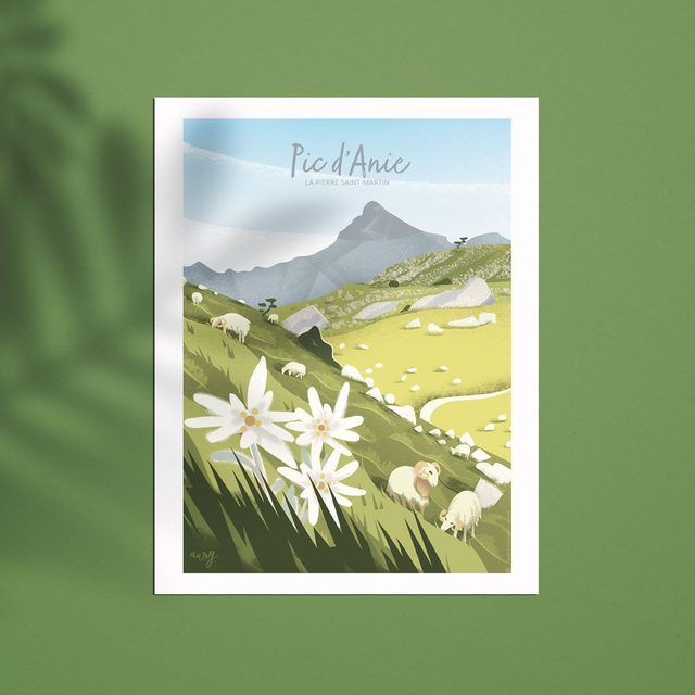 Affiche Pic d&#039;Anie 30x40