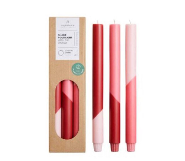 Bougies diagonal love x3