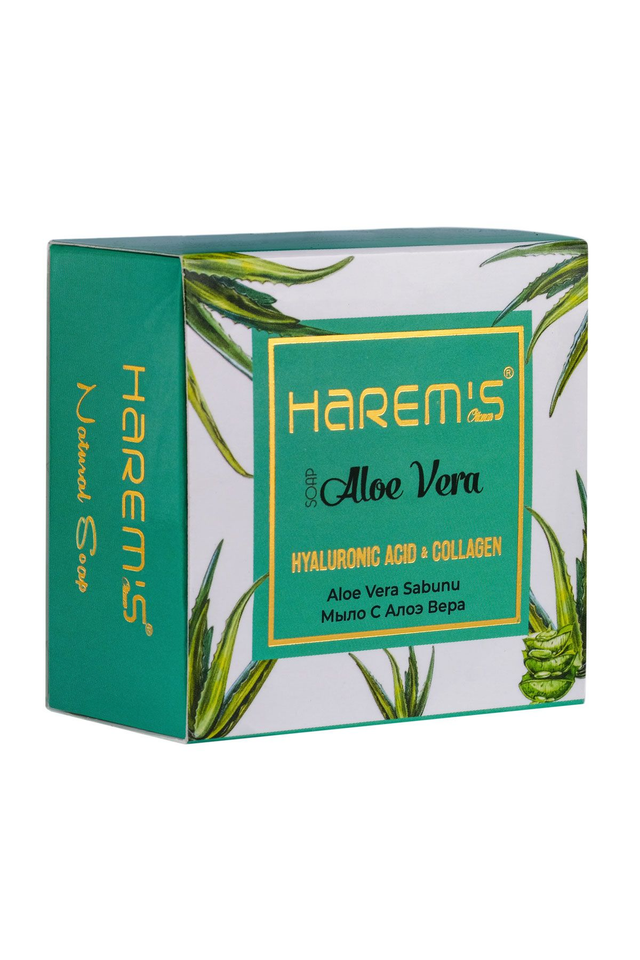 HAREM'S 120g Mydło z Kwasem Hialuronowym &amp; Kolagenem ALOE VERA