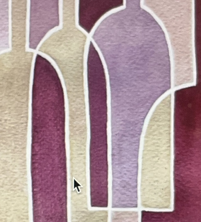 L'aquarelle avec du vin et du café