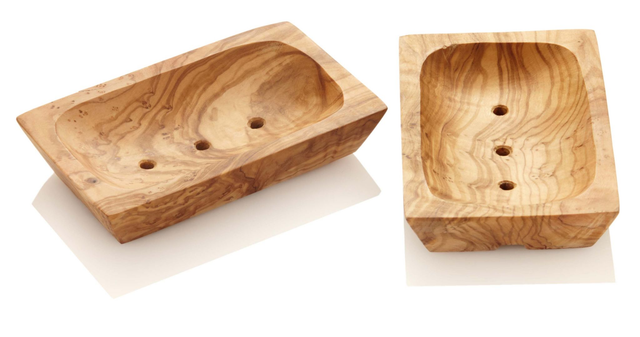 Olivenholz-Seifenschale eckig ca. 12,5 x 8 cm