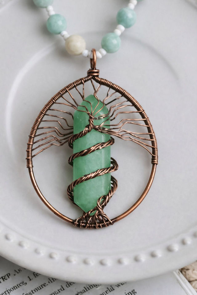 Collier en amazonite et aventurine verte