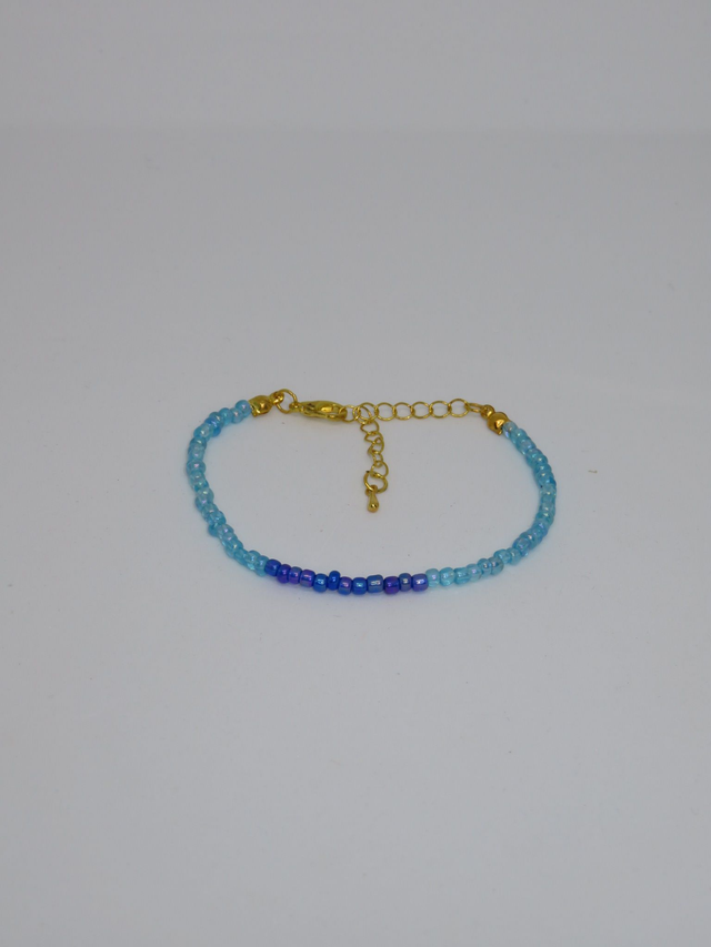 Bracelet en rocaille bleu