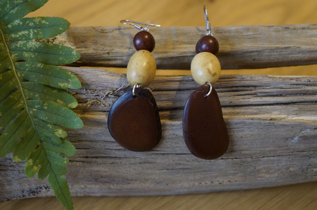 Chips marron graines beige et marron