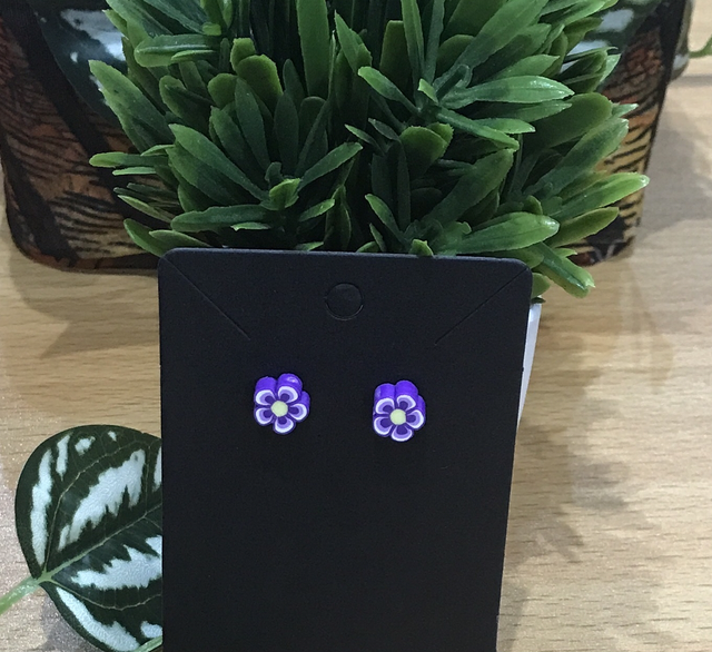 Children Purple Earrings- CPR01