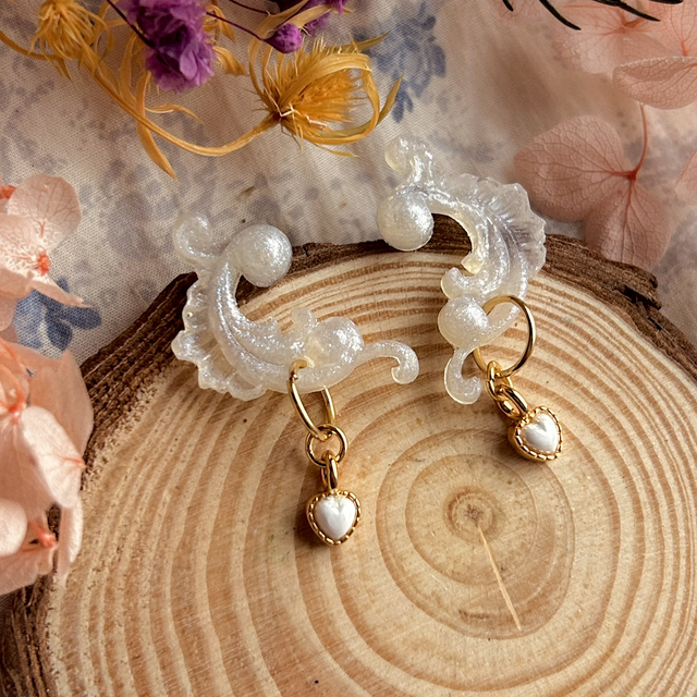 Ornate Heart Stud Earrings - Valentine’s Day Collection 