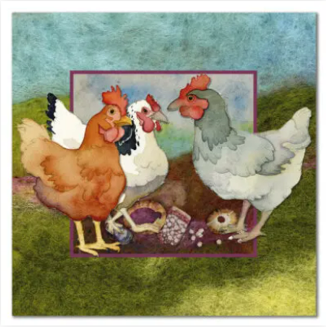 Greetings Card Chickens 
