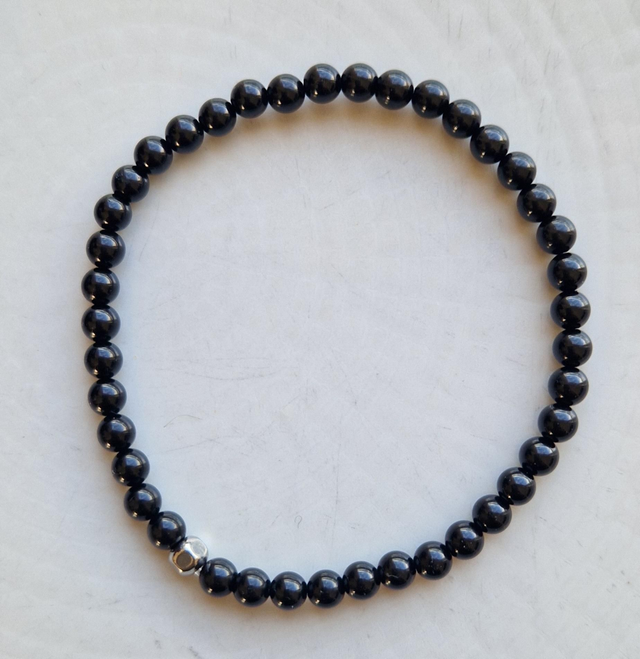 Bracelet TOURMALINE Noire 4mm