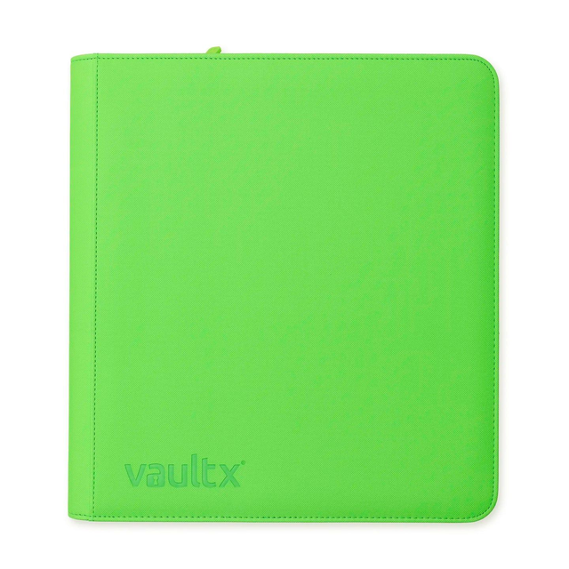 Vault X Neon Green 12 Pocket Zip Binder