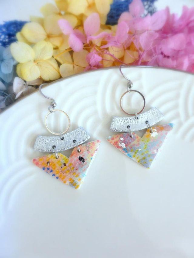 Boucles d'oreilles triangulaires - Courbe Réinventée