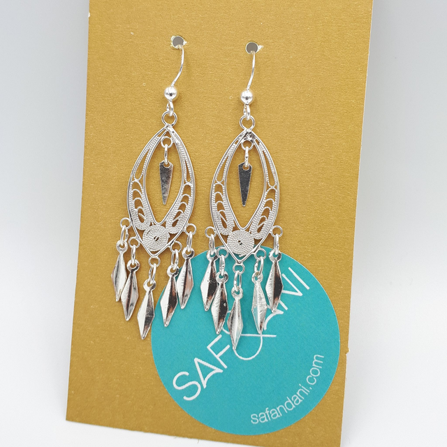 Handmade Silver Ethnic Filigree Earrings