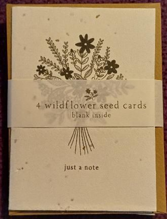 Eco-friendly Plantable Wildflower Seed Cards (Pack of 4)