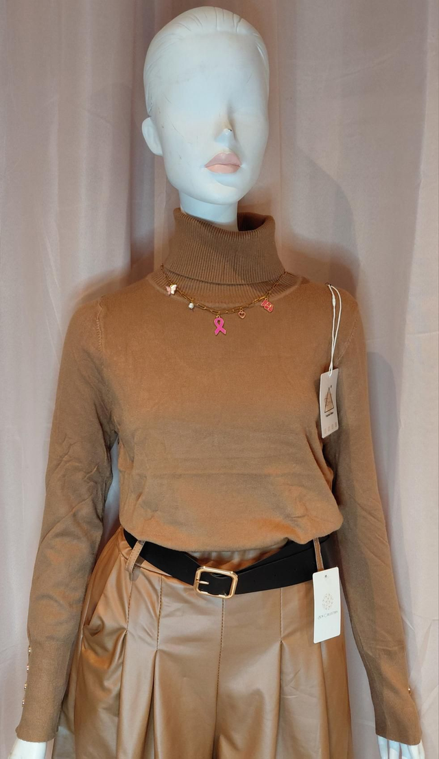 🌈Pull à col roulé très doux caramel – Pull femme chaud et confortable🌈