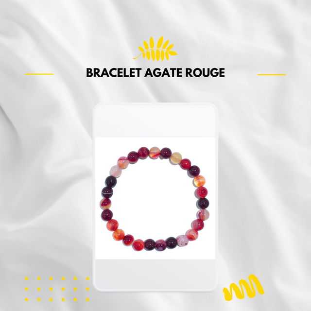 Bracelet Agate rouge