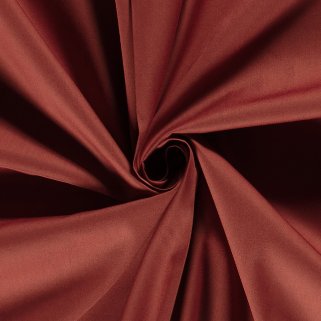 Popeline unie Brique