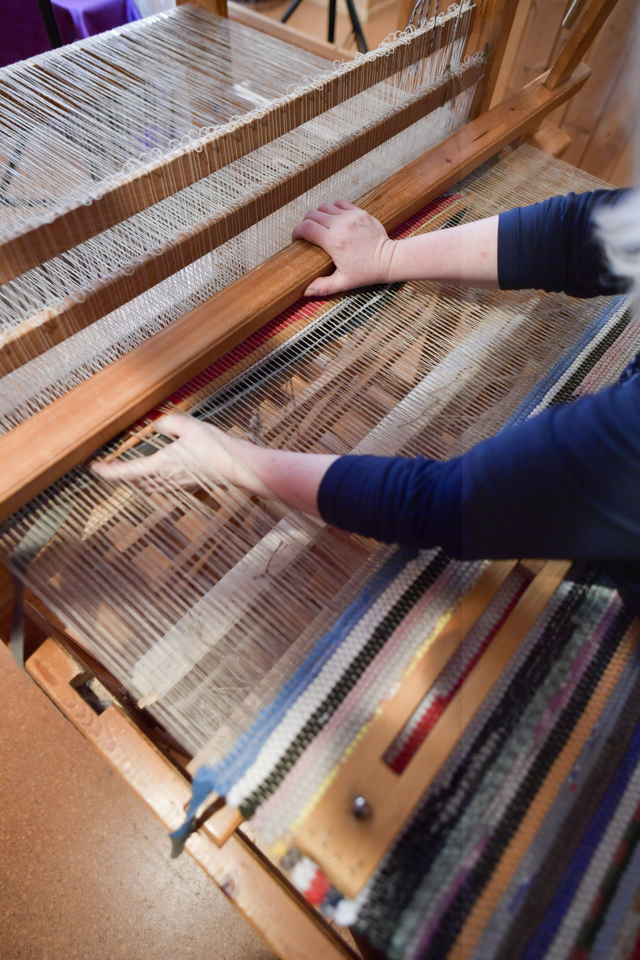 Workshop Fleckerlteppich weben 2 Personen