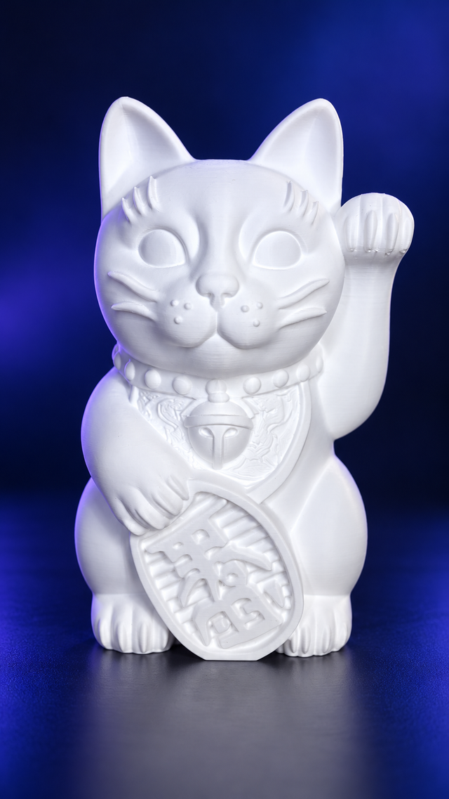 Maneki Neko Monochrome - 15 cm