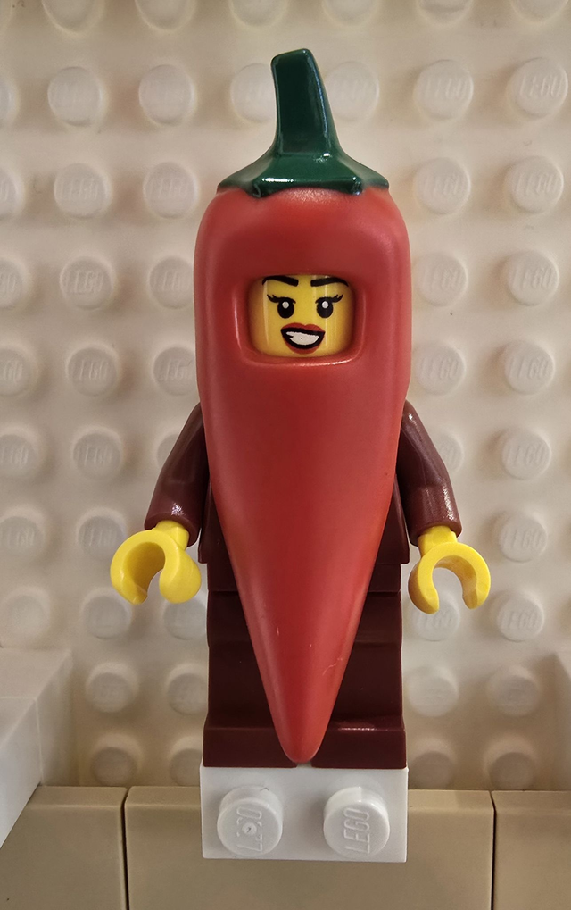 LEGO col387 Chili Kostüm Fan Minifigur