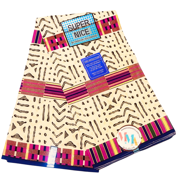 Wax Bèlè 5m40 Coton Pailleté