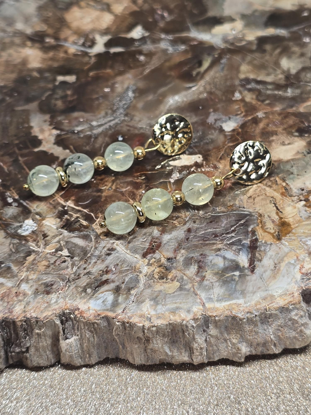 Boucles d'oreilles Phrénite 