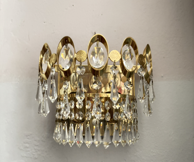 Wandlampe Kronleuchter vergoldet