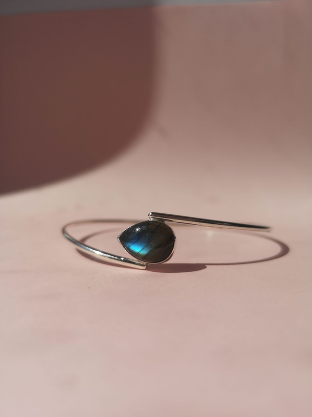 Labradorite Sterling Silver Bangle