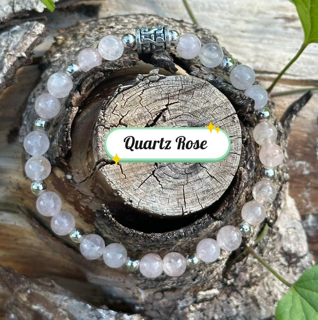Bracelet de Quartz Rose 