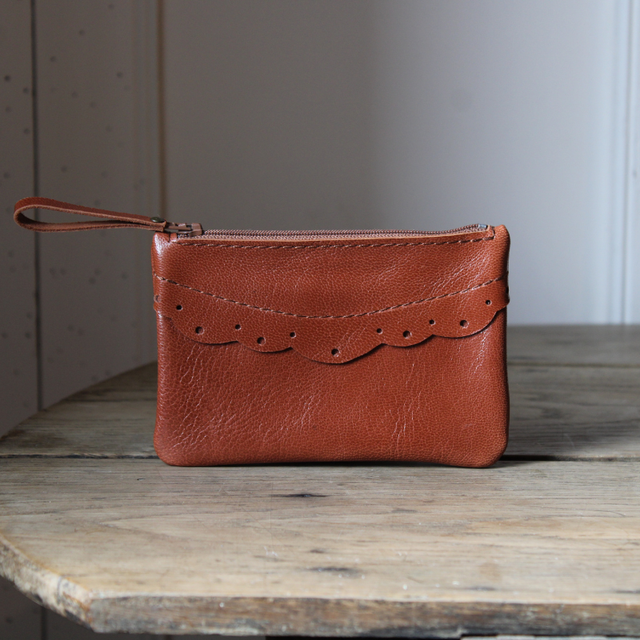 Porte monnaie fantaisie inspiration broderie anglaise