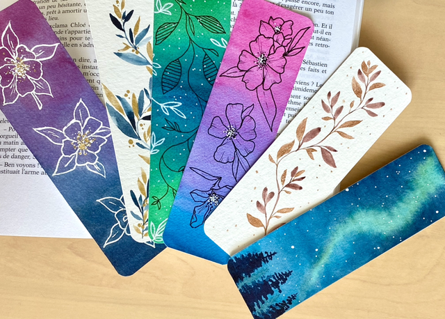 Marque page aquarelle Collection Noël chaleureux