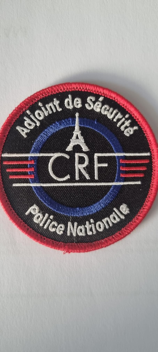 CRF Adjoint de sécurité Police Nationale brodé 