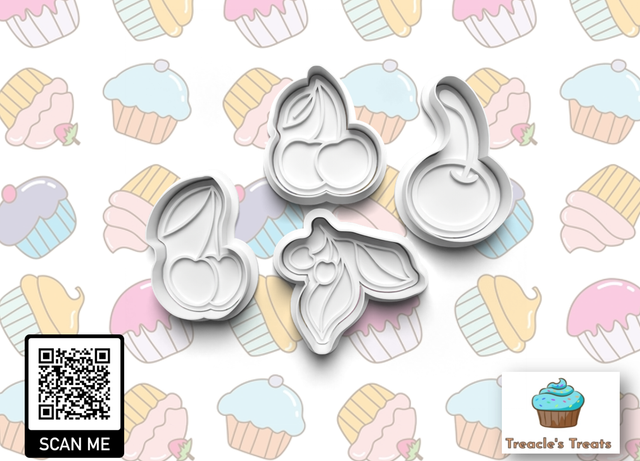 Cherrys Fondant/cookie stamps with cutters