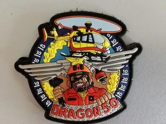 Ecusson mécanicien corsaire Dragon 50 PVC