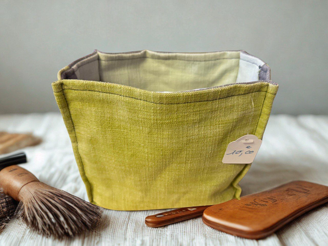 Pochette double face artisanale – Idéale pour brosse et accessoires