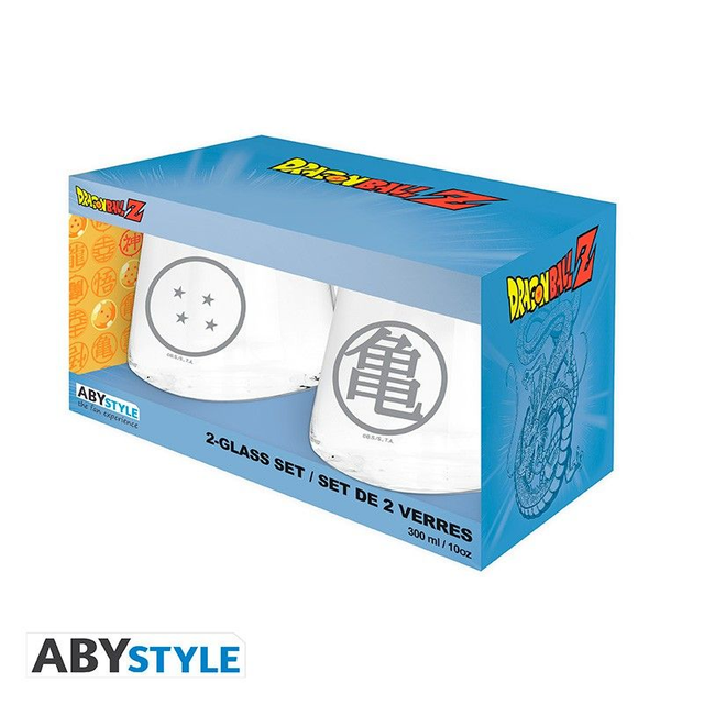 Bicchieri Vetro - DRAGON BALL - 2 Glass Set - Kame &amp; Dragon Ball