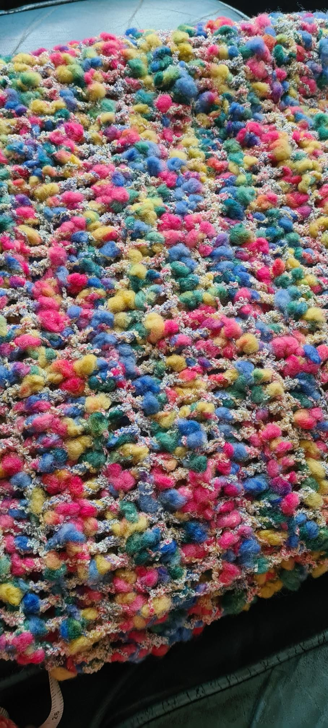 New Handmade Crochet Scarf Shawl Pashmina 30% Wool