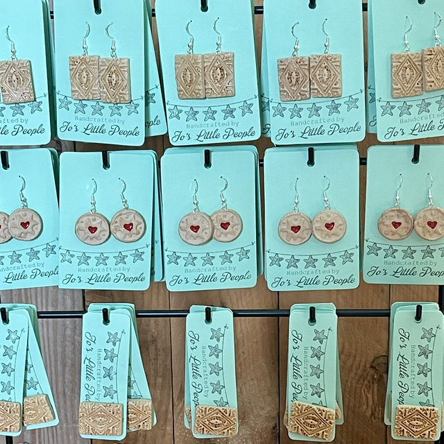 Custard cream earrings