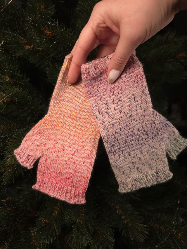 Mitaines tweedy asymétriques