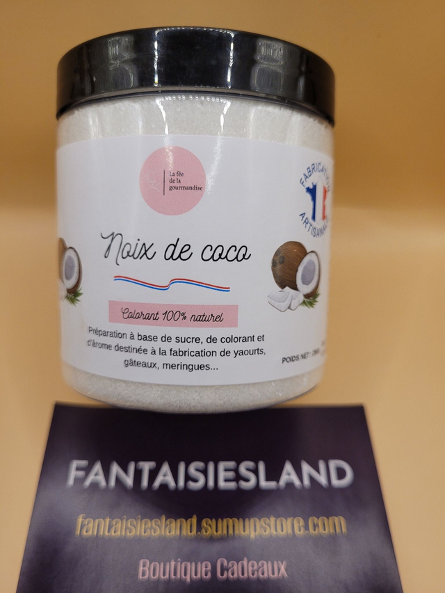 Sucre Aromatisé Noix de coco Pot de 250g  