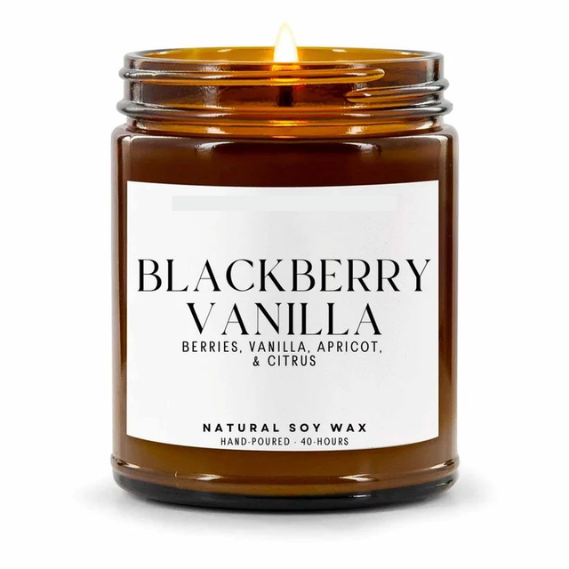 Blackberry Vanilla Natural Soy Wax Candle