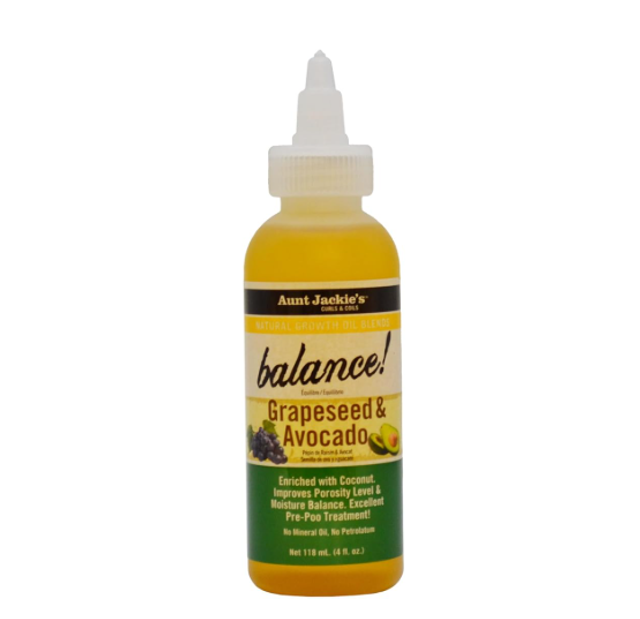 Aunt Jackies Growth Oil Balance Grapeseed & Avocado 4oz
