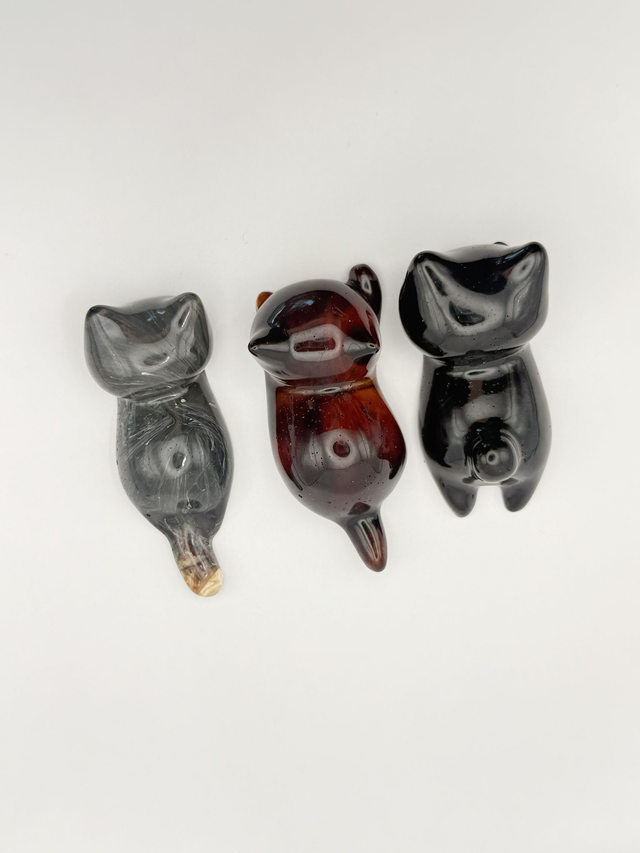 3 Porte-pinceaux ou baguettes en résine 