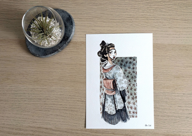 Geisha, exlibris format A5